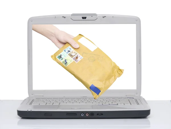 Hand with envelope — Stock Photo, Image