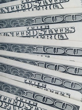 Background of dollar bills closeup clipart