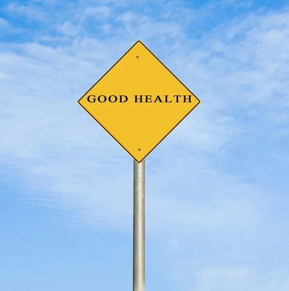 Verkeersbord voor een goede gezondheid — Stockfoto