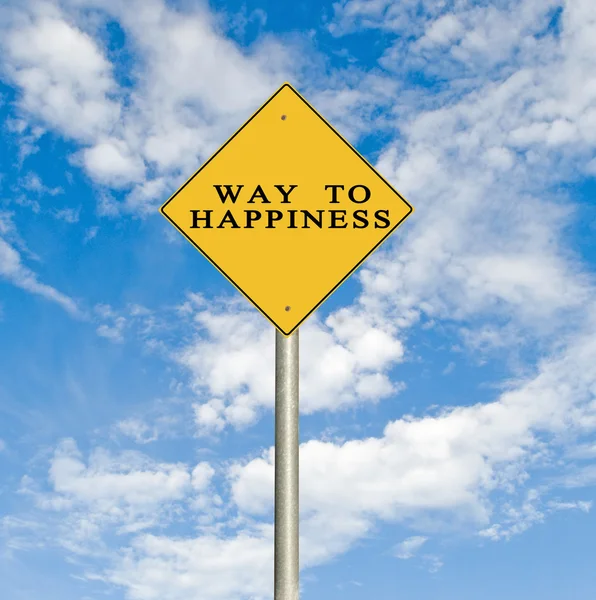 Road signs to happiness — Stock Photo, Image