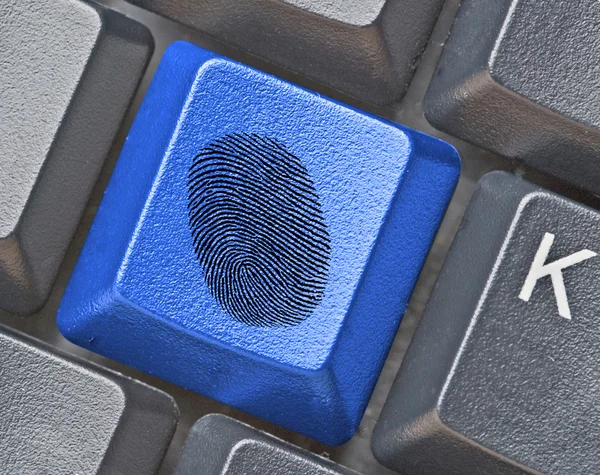指紋を検出するためのキー — ストック写真