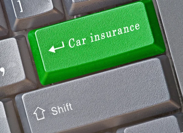 Hot key for car insurance — Stock Photo, Image
