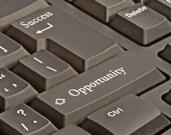 Toetsenbord met hete sleutel voor succes en gelegenheid — Stockfoto