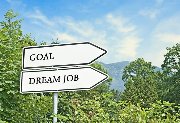Road Signs Goal Dream Job — Stock Photo, Image