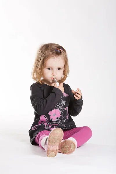 Little Funny Girl Lipstick — Stock Photo, Image