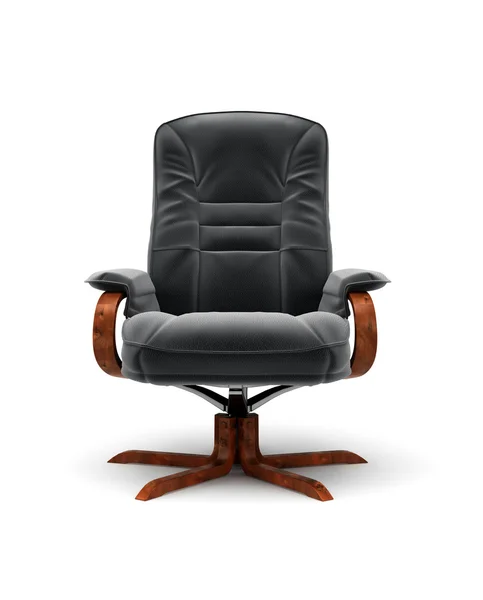 Чорне офісне крісло менеджера — стокове фото