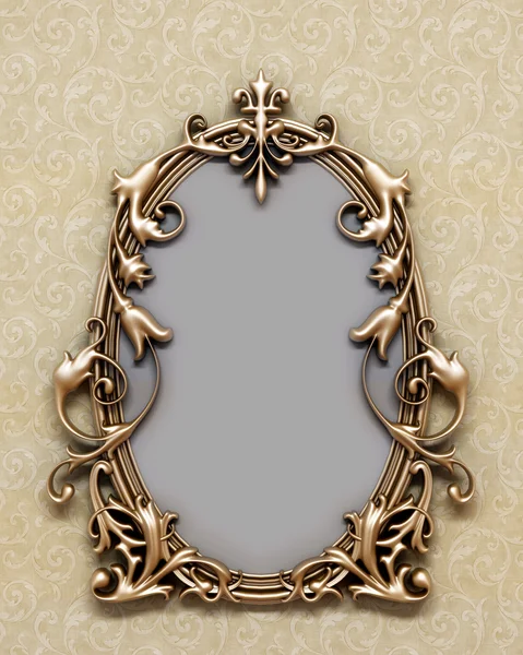 Bronze Antique Frame Wall — Stock Photo, Image
