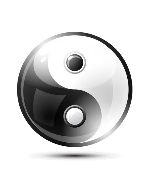 Ying Yang Symbol Harmonie Rovnováhy — Stockový vektor