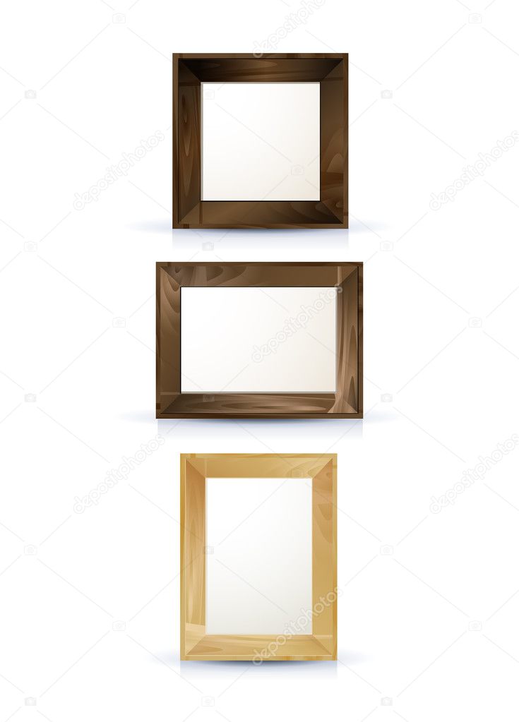Realistic wooden frames