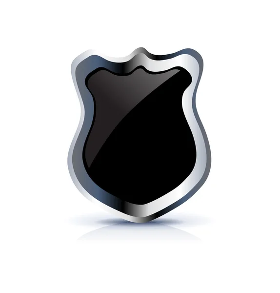 Icono escudo negro — Archivo Imágenes Vectoriales