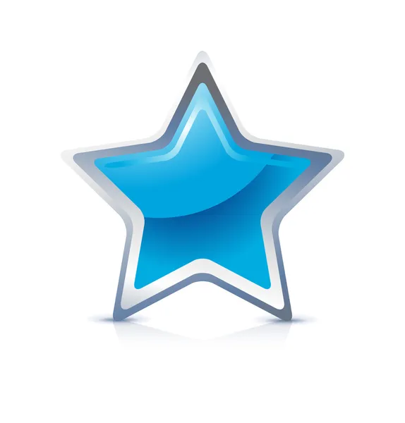Ícone estrela azul —  Vetores de Stock