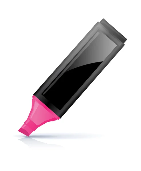 ピンクの蛍光ペン — ストックベクタ