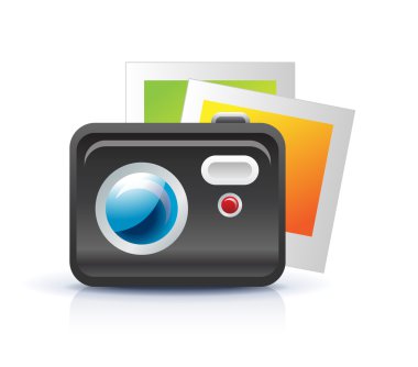 Photo camera icon clipart