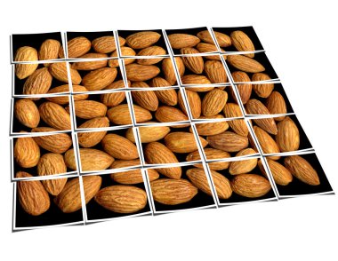 Almonds collage clipart