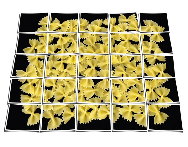 Vlinderdas pasta collage — Stockfoto