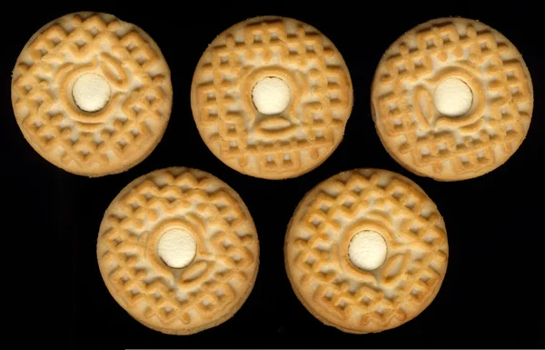 Biscoitos creme — Fotografia de Stock