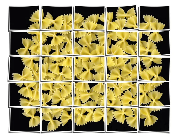 Vlinderdas pasta collage — Stockfoto