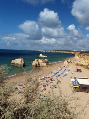 Praia da Rocha Plajı Portimao, Algarve, Portekiz