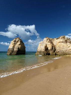 Praia da Rocha Plajı Portimao, Algarve, Portekiz