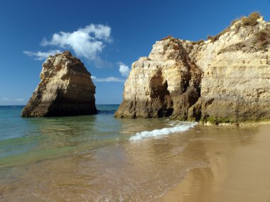 Praia da Rocha Plajı Portimao, Algarve, Portekiz