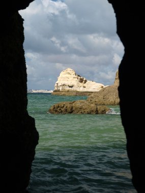 Praia da Rocha Plajı Portimao, Algarve, Portekiz