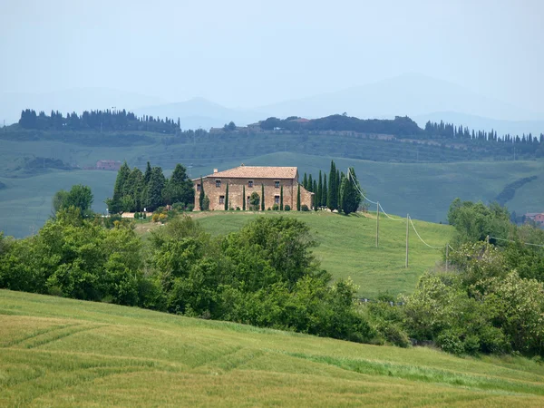 A paisagem do Val d Orcia. Toscana. Itália — Fotografia de Stock