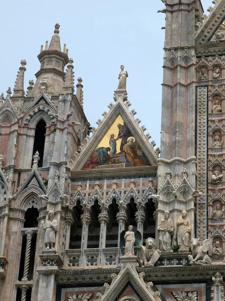 Siena - Duomo La facciata occidentale — Foto Stock