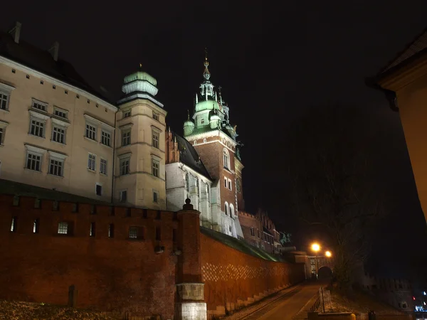 Wzgórze Wawel nocą - Kraków — Zdjęcie stockowe
