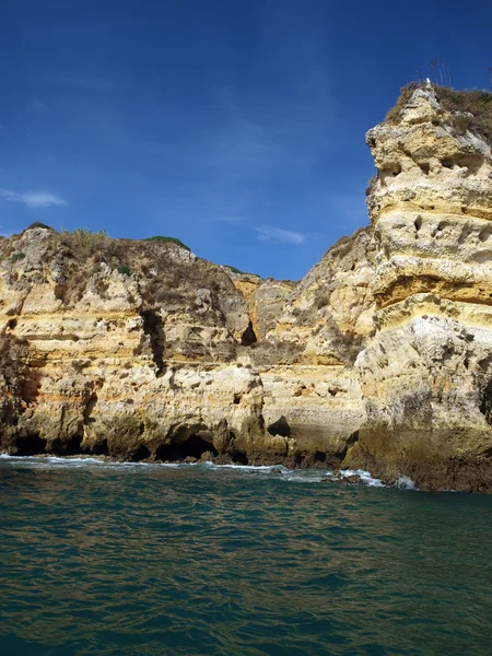 Pittoresca costa dell'Algarve tra Lagos e Cap Vincent — Foto Stock