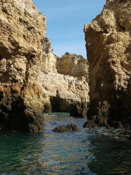Picturesque Algarve coast between Lagos and the Cap Vincent — Stock Photo, Image