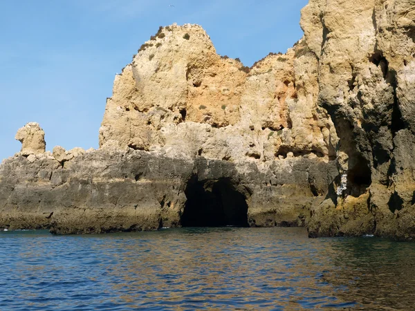 Pintoresca costa del Algarve entre Lagos y el Cap Vincent — Foto de Stock