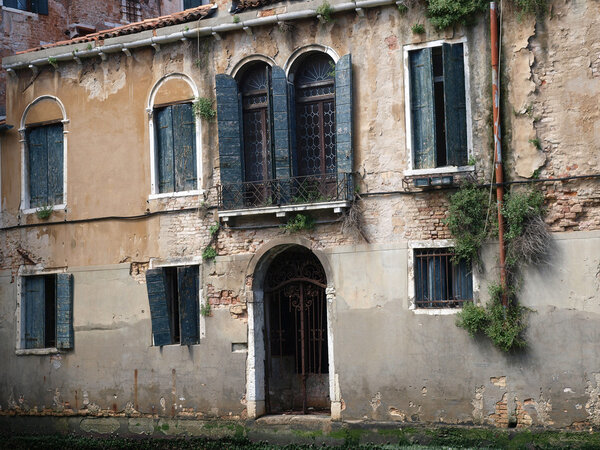Venice - the remains of its former glory palace in the Dorsoduro district