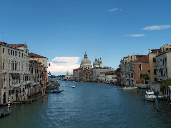 Venezia Veduta del Canal Grande e Salute — Foto Stock