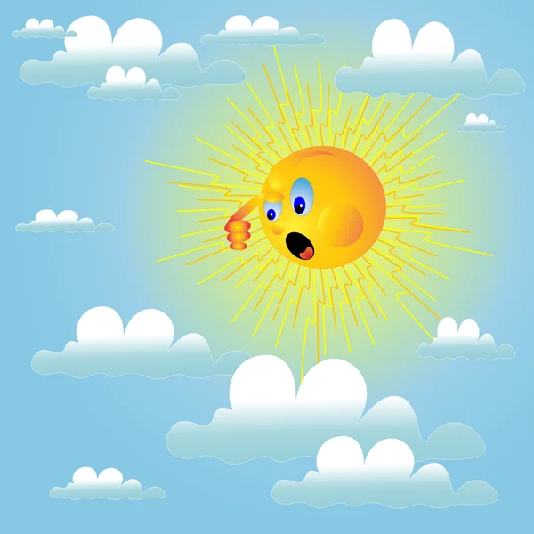 Wütende Sonne — Stockvektor