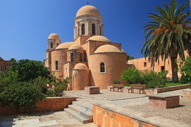 The church in Agia Triada Monastery (Crete, Greece) clipart