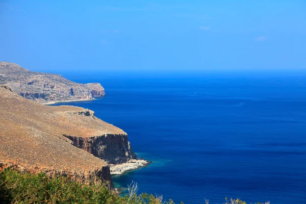 Lanskap pantai Yunani (Kreta ) Stok Lukisan  