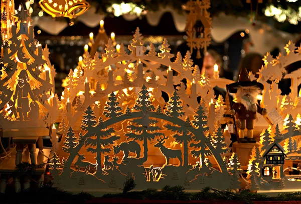 Weihnachtskerzen-Dekoration — Stockfoto