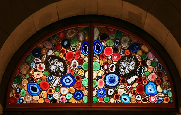Vitray pencere grossmunster (zurich, İsviçre). — Stok fotoğraf