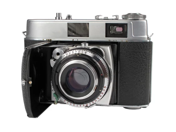 Старая фотокамера изолирована на белом фоне — стоковое фото