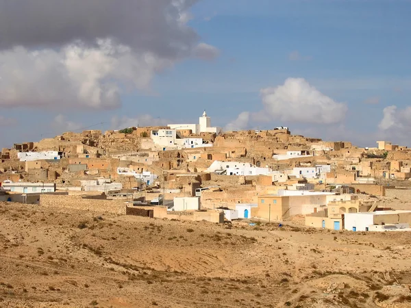 stock image Town in Sahara desert, Tunisia