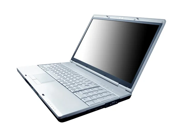 흰색 배경에 고립 된 현대 노트북 — 스톡 사진