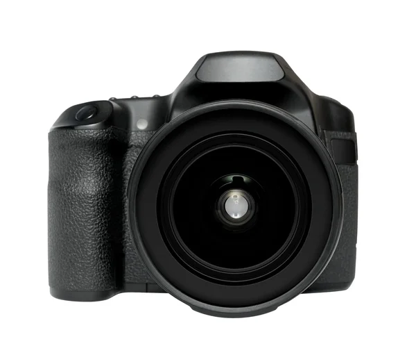 Fotocamera Reflex Digitale Professionale Obiettivo Singolo Isolata Bianco — Foto Stock