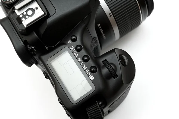 Professionell Digital Enkel Linsen Reflexen Kamera Isolerad Vit — Stockfoto