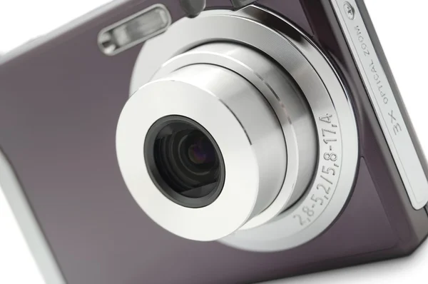 Digital Kompakt Photocamera Isolerad Vit Bakgrund — Stockfoto