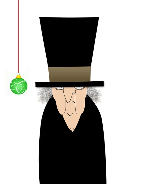 Scrooge Isolated on White — Stockfoto