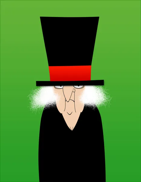 Ebenezer Scrooge Scowling — Stockfoto