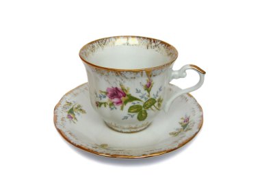 A tea cup with a plate clipart