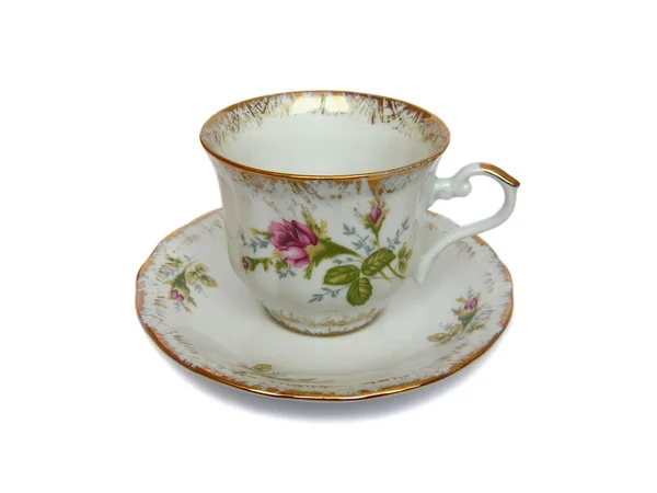 Чашка чая с тарелкой — стоковое фото