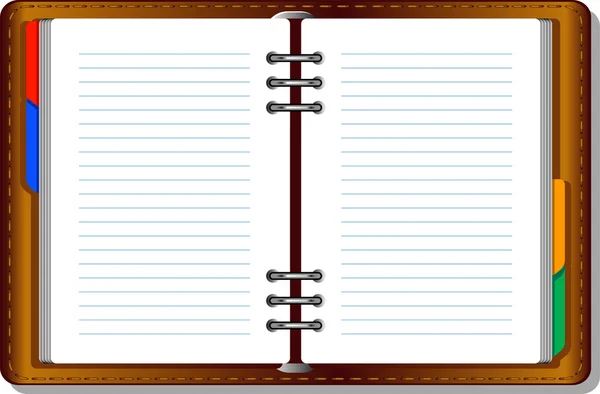 Cuaderno (organizador ) — Vector de stock