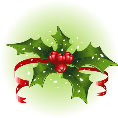 Christmas holly clipart